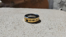 Load image into Gallery viewer, Bioshock &quot;A Man chooses a Slave Obeys&quot; Tungsten Ring, Bioshock ring, Video game ring, Gamer ring