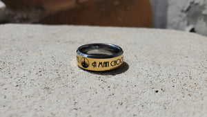 Bioshock "A Man chooses a Slave Obeys" Tungsten Ring, Bioshock ring, Video game ring, Gamer ring