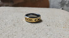 Load image into Gallery viewer, Bioshock &quot;A Man chooses a Slave Obeys&quot; Tungsten Ring, Bioshock ring, Video game ring, Gamer ring