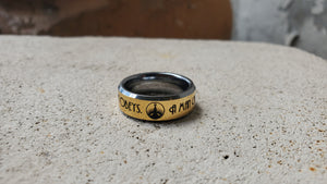 Bioshock "A Man chooses a Slave Obeys" Tungsten Ring, Bioshock ring, Video game ring, Gamer ring