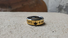 Load image into Gallery viewer, Bioshock &quot;A Man chooses a Slave Obeys&quot; Tungsten Ring, Bioshock ring, Video game ring, Gamer ring