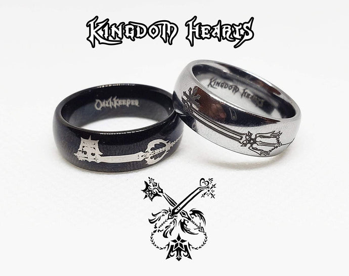 Kingdom Hearts Ring/Oblivion and Oathkeeper Keyblade/Kingdom Hearts Engagement Ring