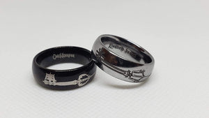 Kingdom Hearts Ring/Oblivion and Oathkeeper Keyblade/Kingdom Hearts Engagement Ring